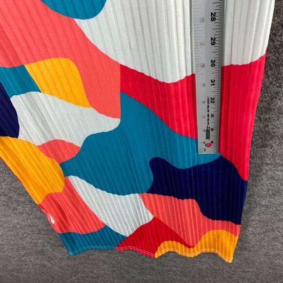 New Candy Girl Dress Women S Small Blue Geometric Maxi Long Cotton Long Sleeve - Picture 8 of 11